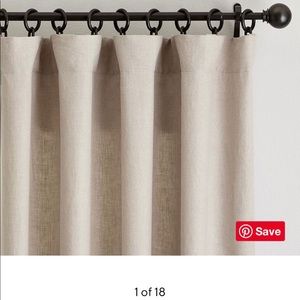 POTTERYBARN Belgian Linen Flax Rod Pocket Curtains